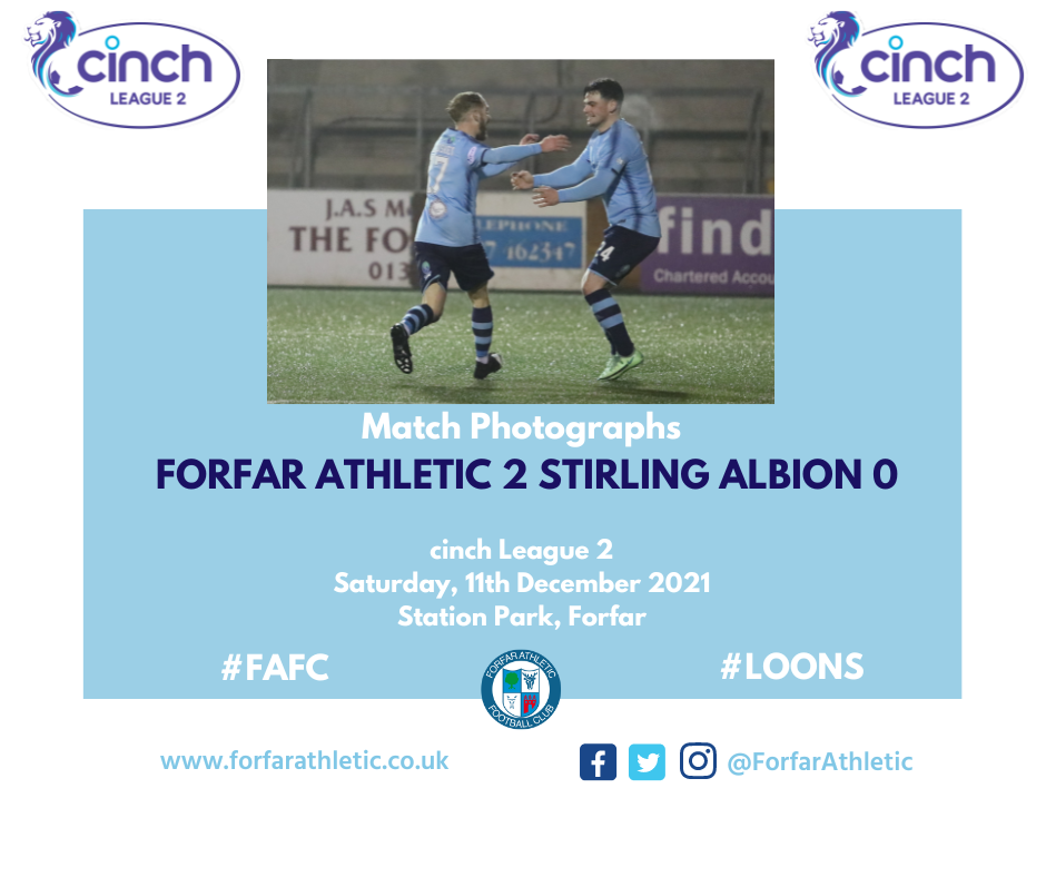 2021 12 11 Forfar Athletic 2 Stirling Albion 0